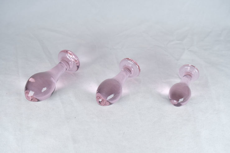 Round Based Crystal Glass Butt Plug