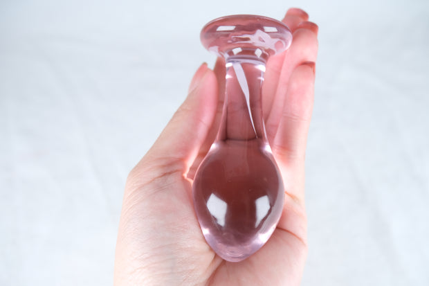 Round Based Crystal Glass Butt Plug