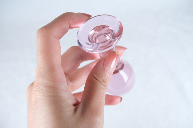 Round Based Crystal Glass Butt Plug