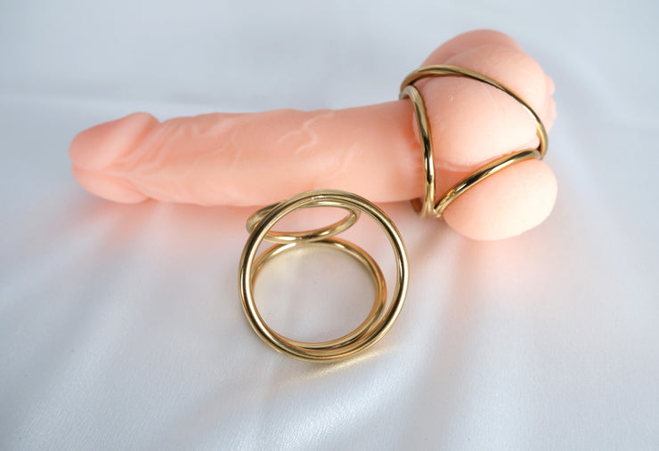 CHROME TRIPLE COCK RING