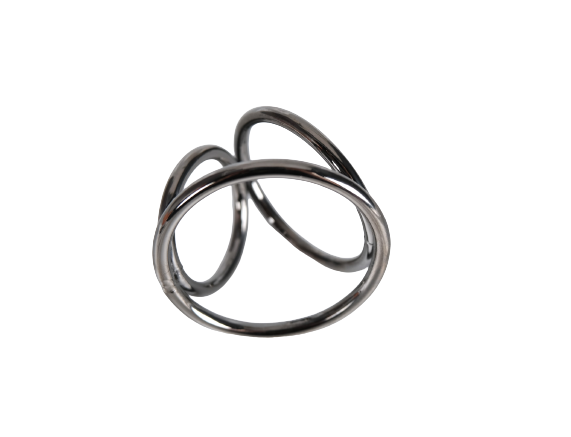 CHROME TRIPLE COCK RING