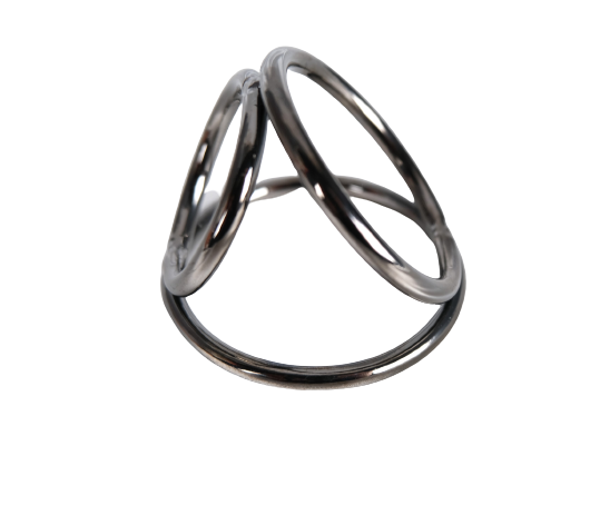 CHROME TRIPLE COCK RING
