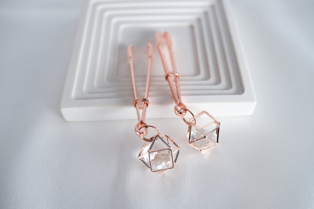 Rose Gold Nipple Clamps Artificial Diamond
