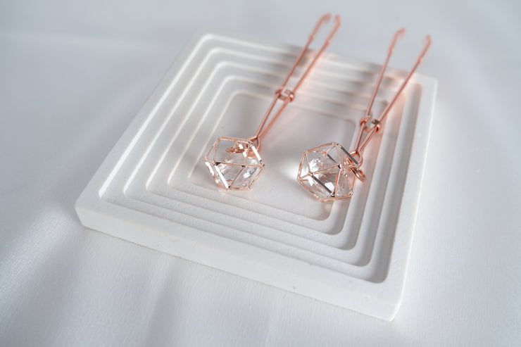 Rose Gold Nipple Clamps Artificial Diamond