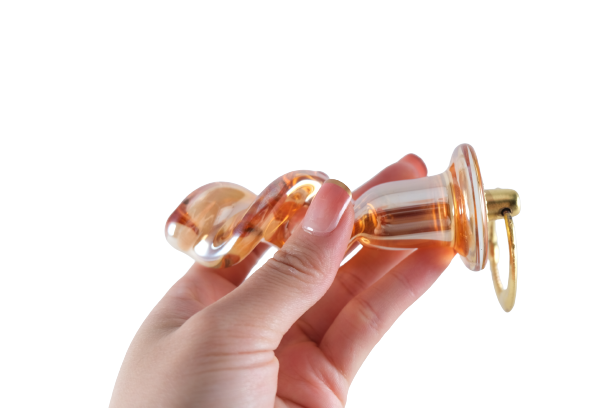 Crystal Glass Spiral Dildo Anal Plug