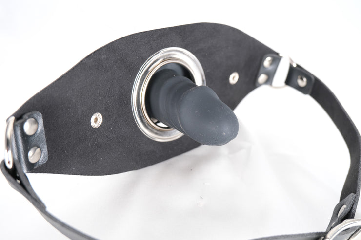 New Design Lockable Dildo Mouth Gag SM Realistic Black Silicon Penis new-design-lockable-dildo-mouth-gag-sm-realistic-black-silicon-penis