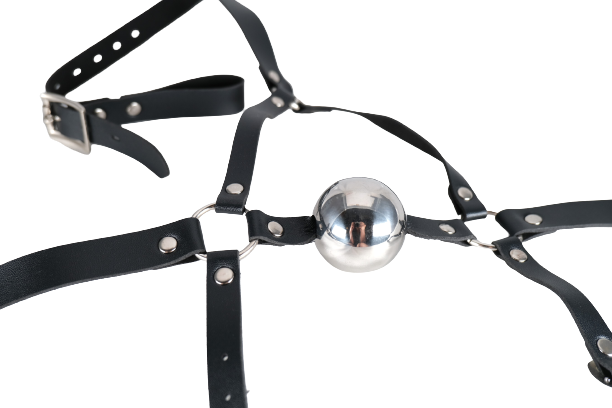 Steel Ball Gags Harness Lockable