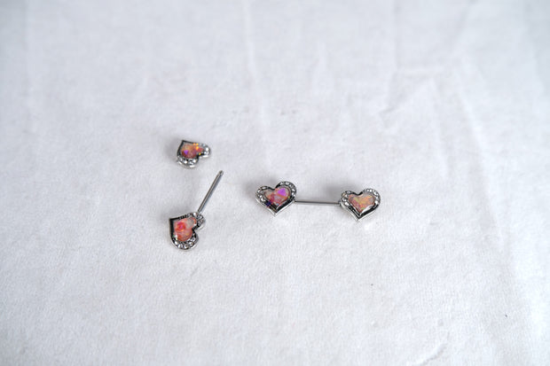 Heart Nipple Rings With Diamond
