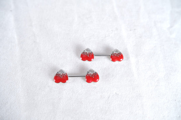 Red Heart Nipple Ring