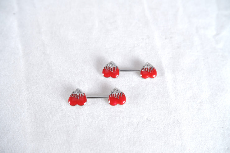 Red Heart Nipple Ring