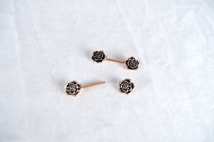 Rose Barbell Piercing Nipple Ring