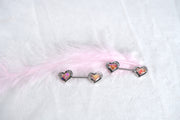 Heart Nipple Rings With Diamond