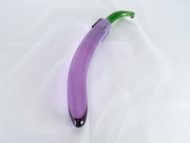 Glass Vegetable Eggplant Shape Dildos