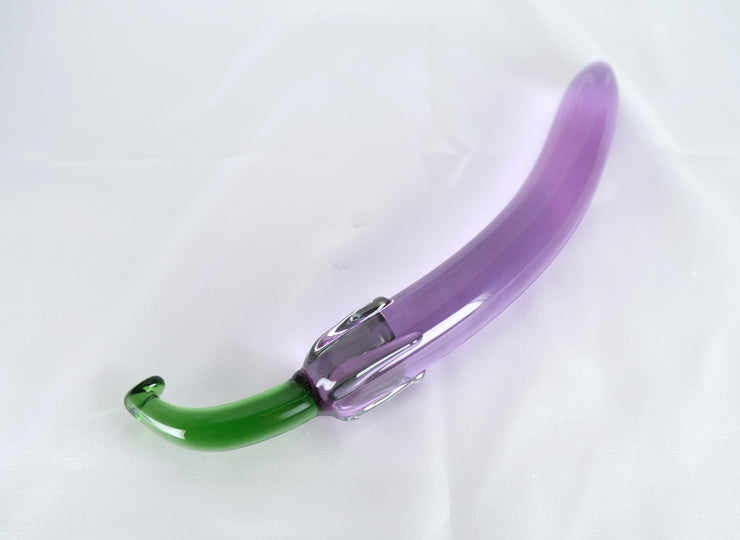 Glass Vegetable Eggplant Shape Dildos
