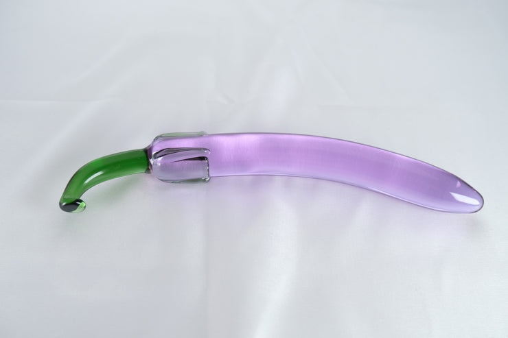 Glass Vegetable Eggplant Shape Dildos
