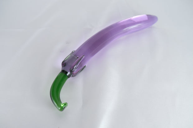 Glass Vegetable Eggplant Shape Dildos