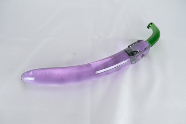 Glass Vegetable Eggplant Shape Dildos