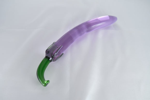 Glass Vegetable Eggplant Shape Dildos