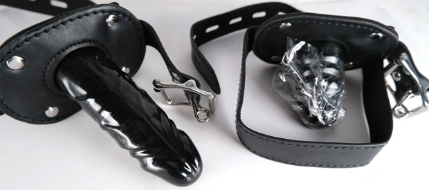 Inverted Dildo Penis Mouth Gag Lockable