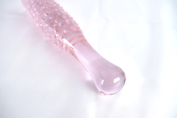 Pink Glass G-Spot Massager With Bump Point