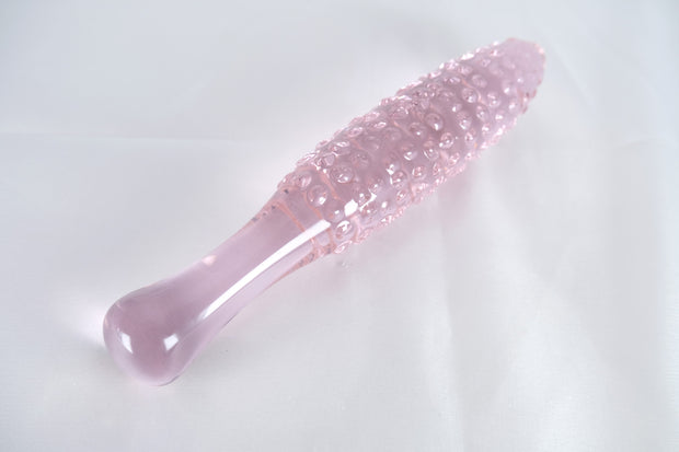 Pink Glass G-Spot Massager With Bump Point