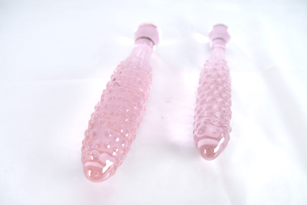 Pink Glass G-Spot Massager With Bump Point