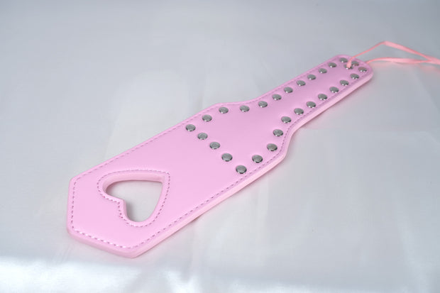 Single Heart Leather Paddle Spanking