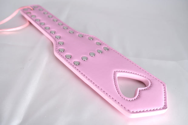Single Heart Leather Paddle Spanking