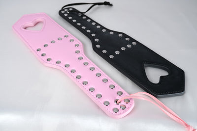 Single Heart Leather Paddle Spanking