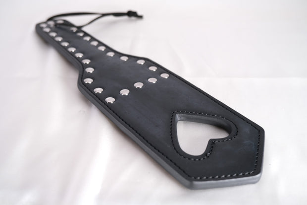 Single Heart Leather Paddle Spanking