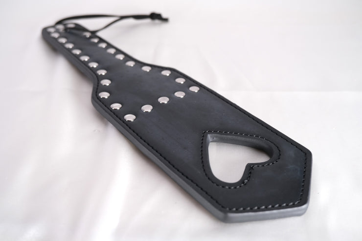 Single Heart Leather Paddle Spanking