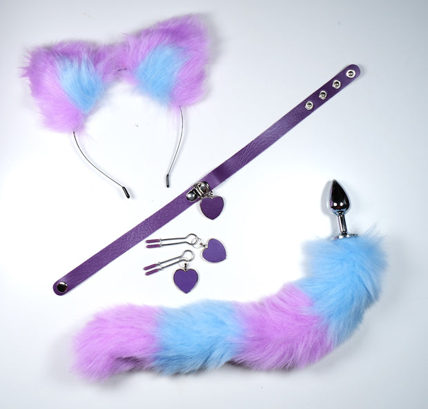 Purple Bule Heart Pet Play Set