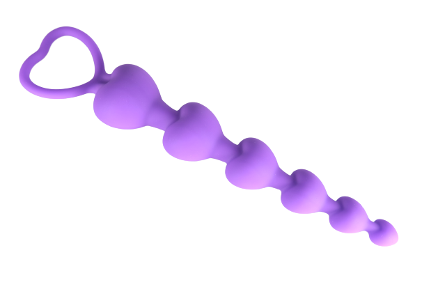 Silicone Heart Shaped Anal Beads