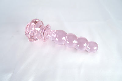 Rose Crystal Pink Anal Beads