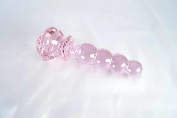 Rose Crystal Pink Anal Beads