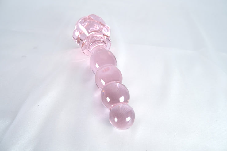 Rose Crystal Pink Anal Beads