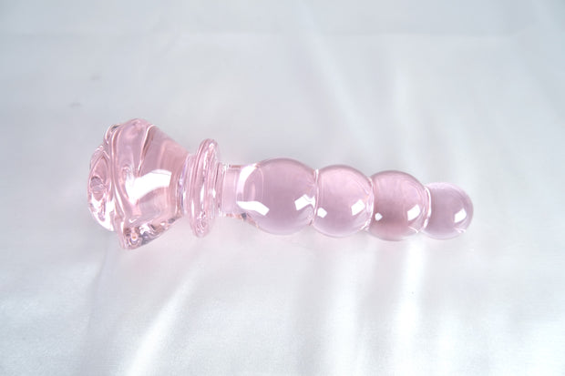 Rose Crystal Pink Anal Beads