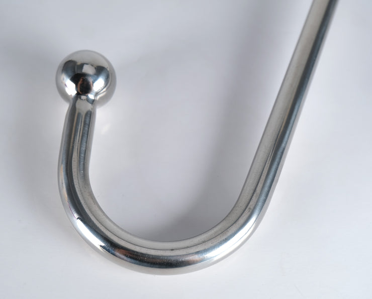 Stainless Steel Anal Hook With Black Rope