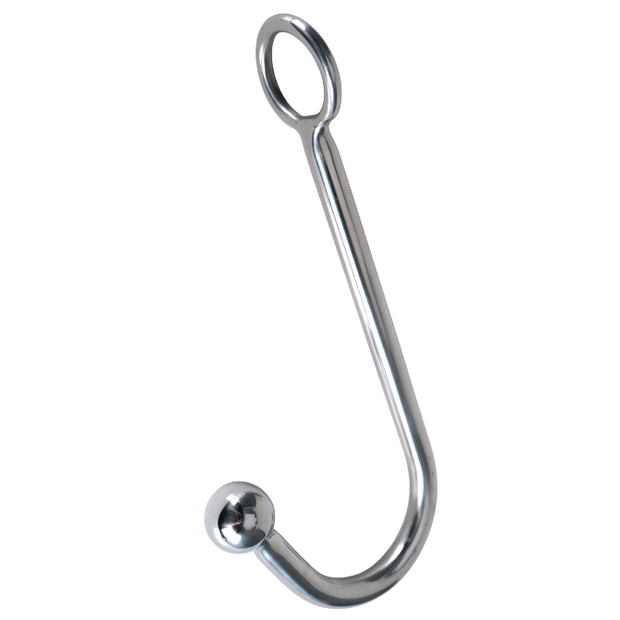 Stainless Steel Anal Hook With Black Rope