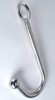 Stainless Steel Anal Hook With Black Rope