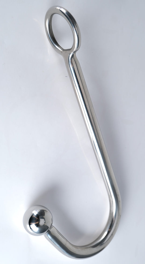 Stainless Steel Anal Hook With Black Rope