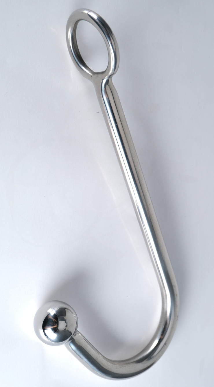 Stainless Steel Anal Hook With Black Rope