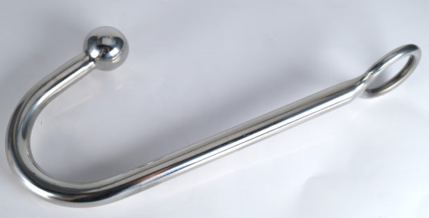 Stainless Steel Anal Hook With Black Rope