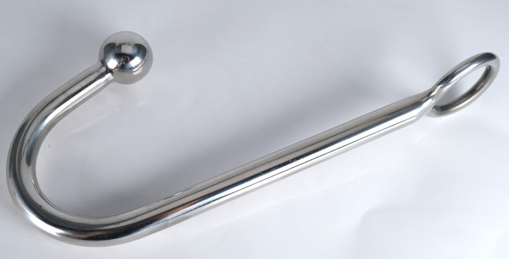 Stainless Steel Anal Hook With Black Rope