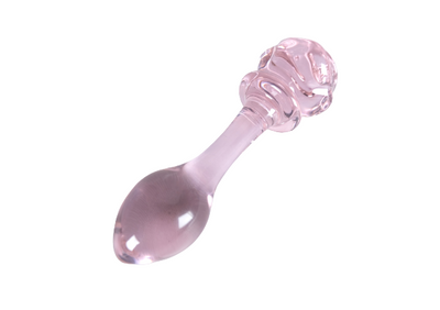 Rose Glass Flower Butt Plug