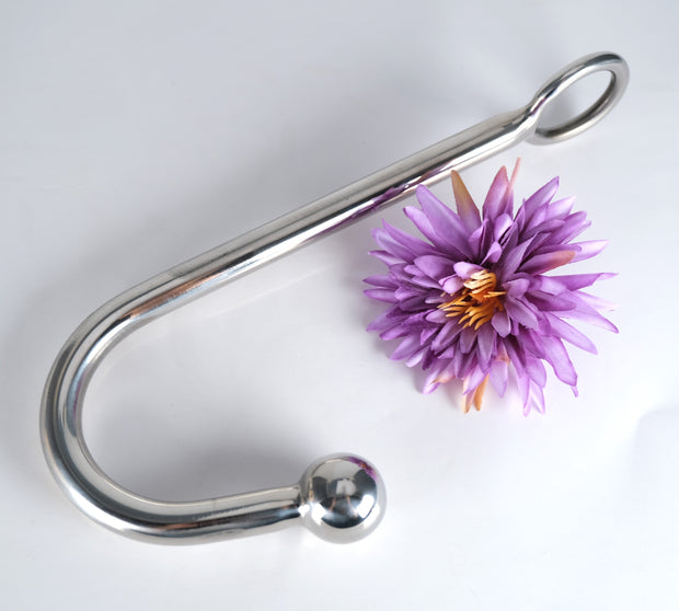 Stainless Steel Anal Hook With Black Rope