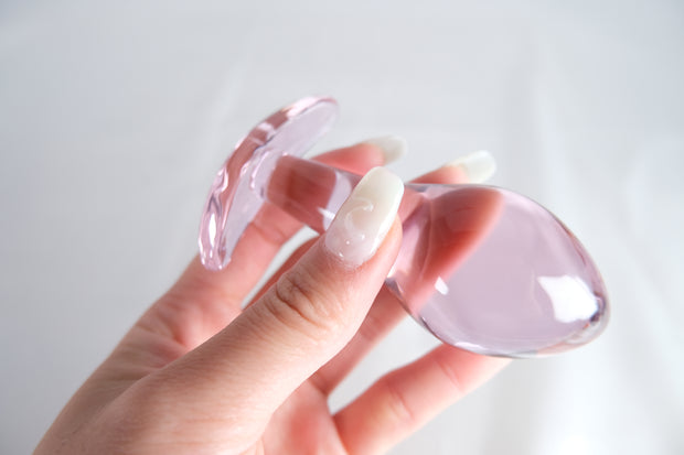 T-Pink Glass Butt Plug