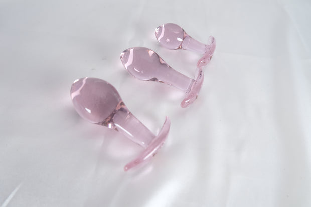 T-Pink Glass Butt Plug