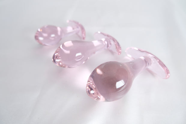 T-Pink Glass Butt Plug