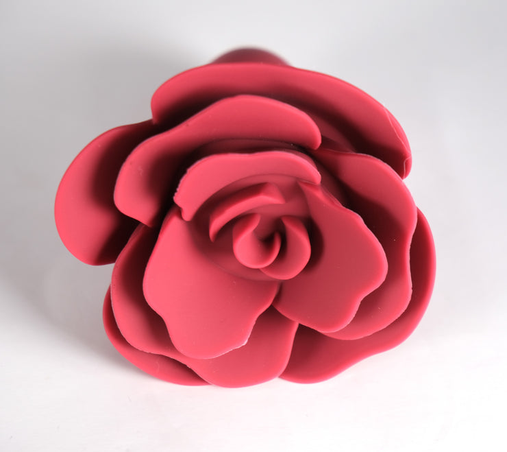 Red Rose Silicone Butt Plug